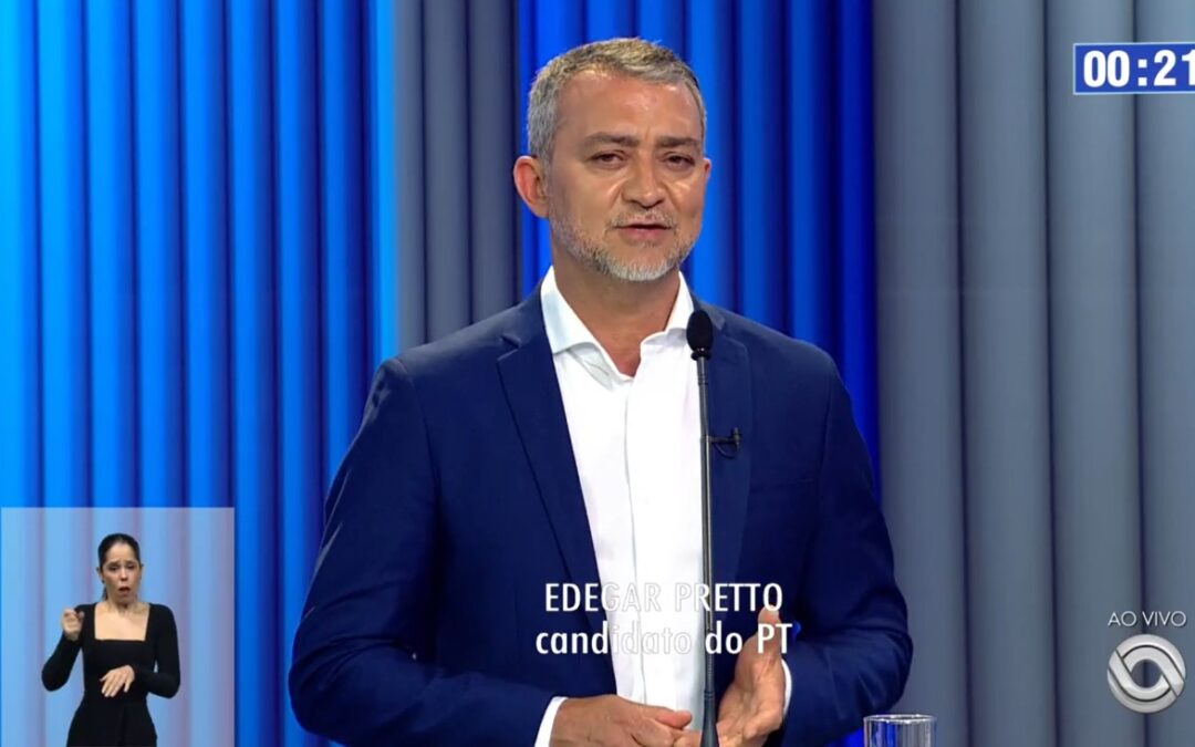 Debate na RBS TV: Edegar reforça que é o candidato do Lula e que vai gerar oportunidades no RS