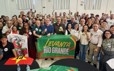 Edegar Pretto chega com a Caravana Levanta Rio Grande na Zona da Produção