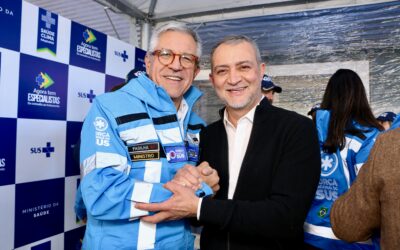 Edegar Pretto acompanha lançamento da base da Força Nacional do SUS no RS para enfrentar tragédias climáticas 