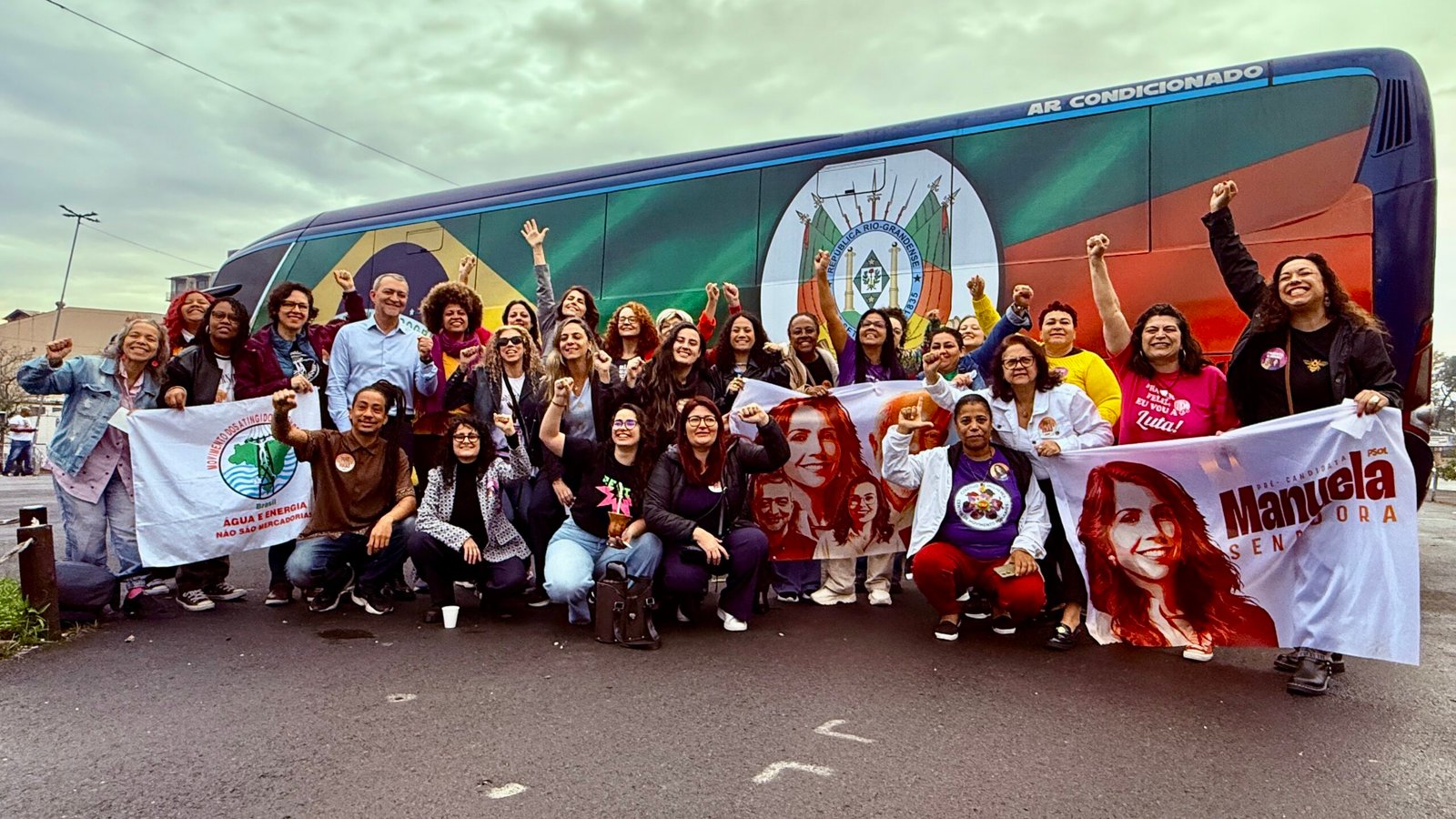 Edegar Pretto e Manuela D’Ávila iniciam Caravana das Mulheres para apresentar medidas de combate aos feminicídios no RS